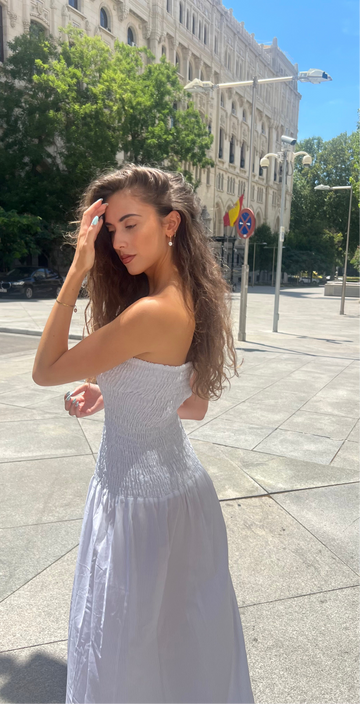 Flatter Dress In White