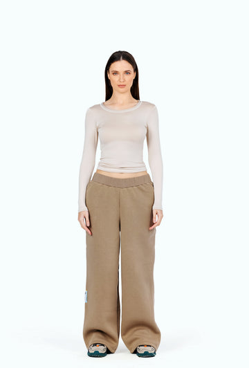 mocha wide leg