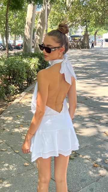 White Ruffle Dress