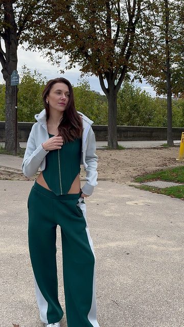 emerald cropped jacket