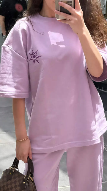 purple oversized tshirt