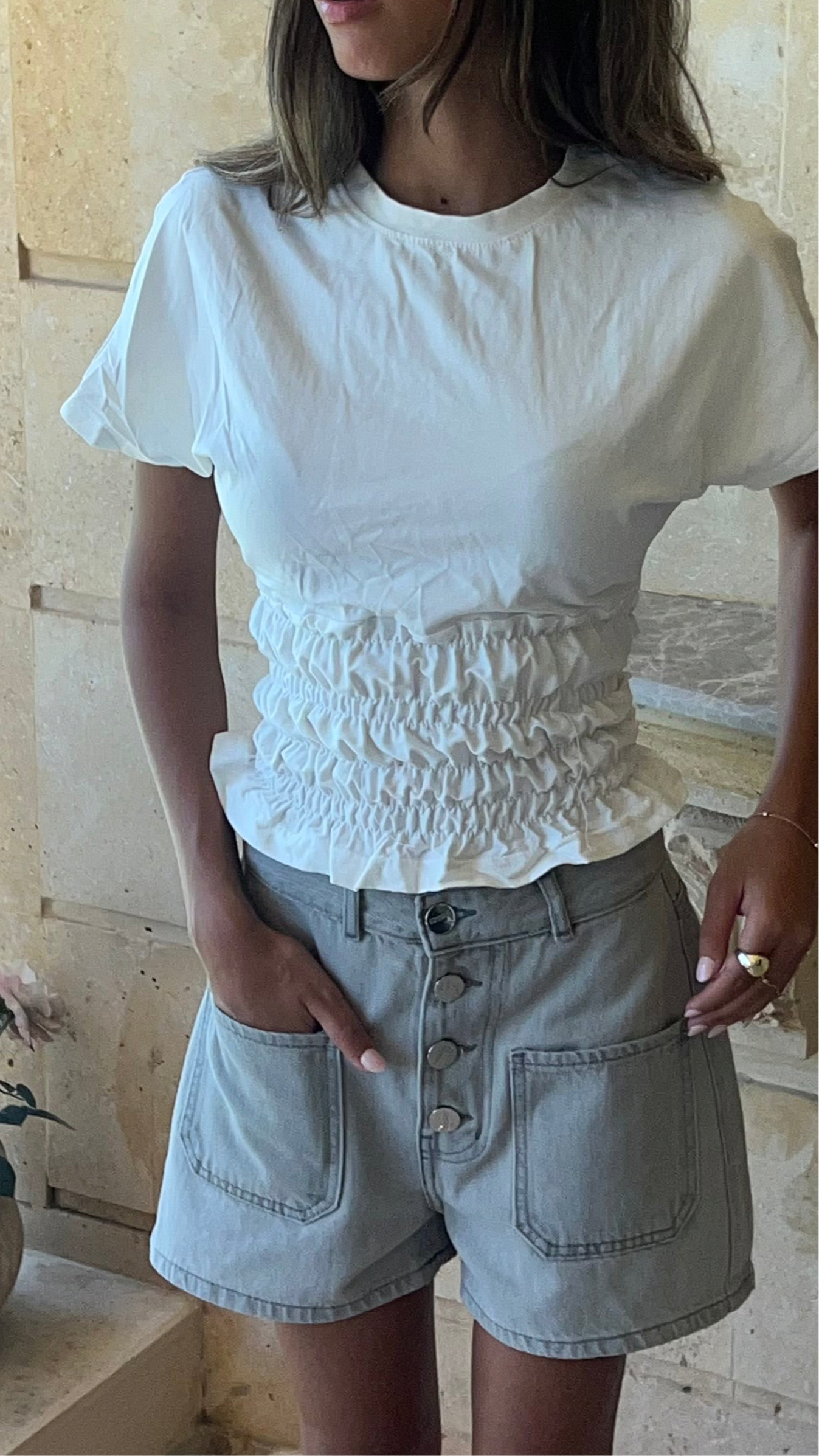 Shirred Waist Top