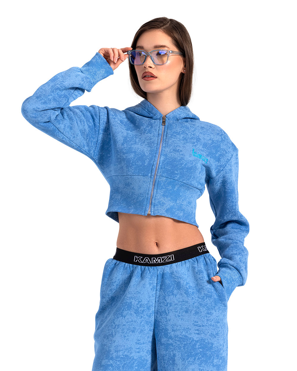 pool tie dye cropped jacket