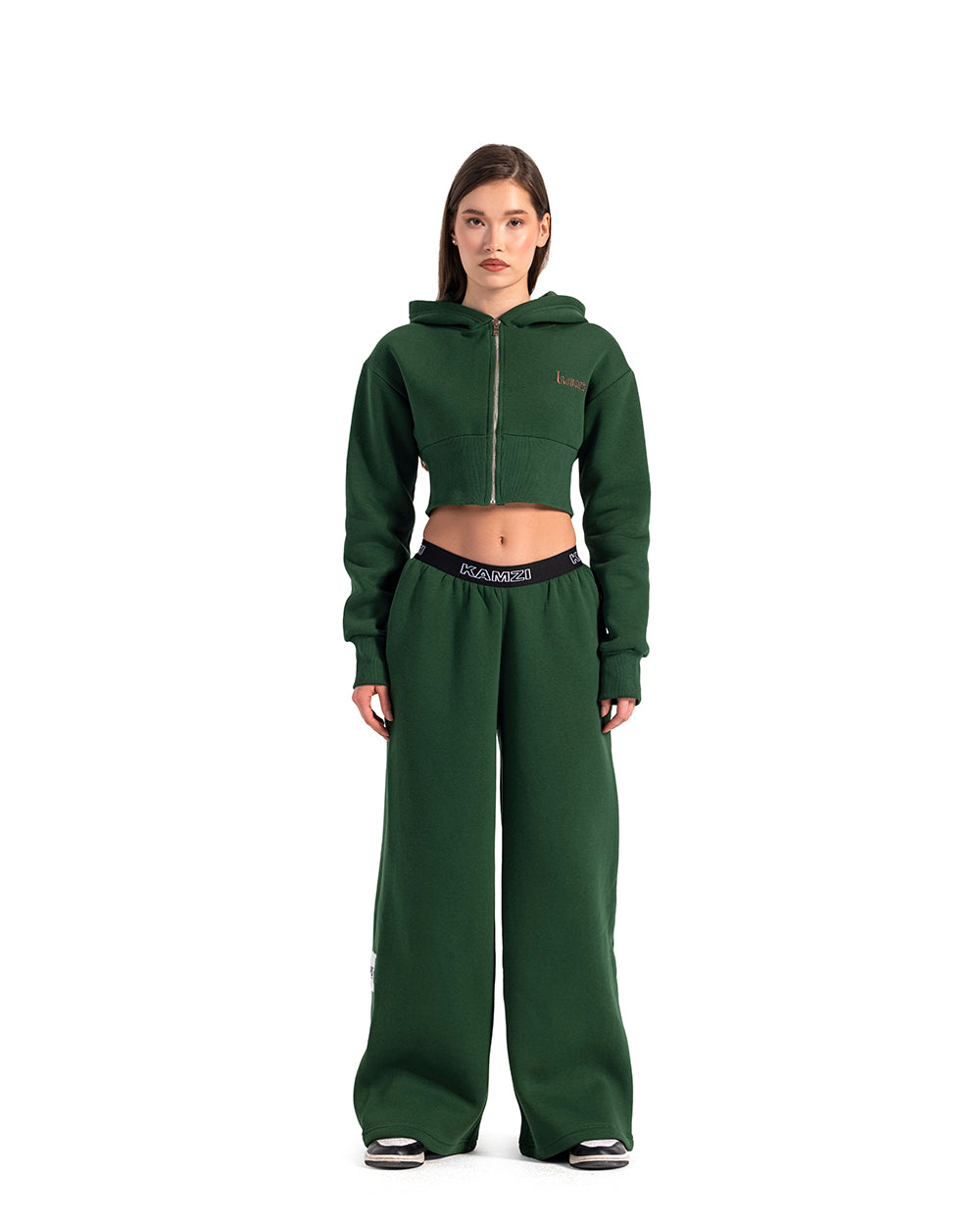 kamzi green wide leg