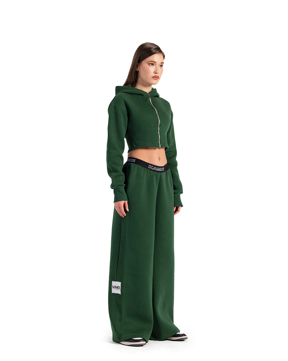 kamzi green wide leg