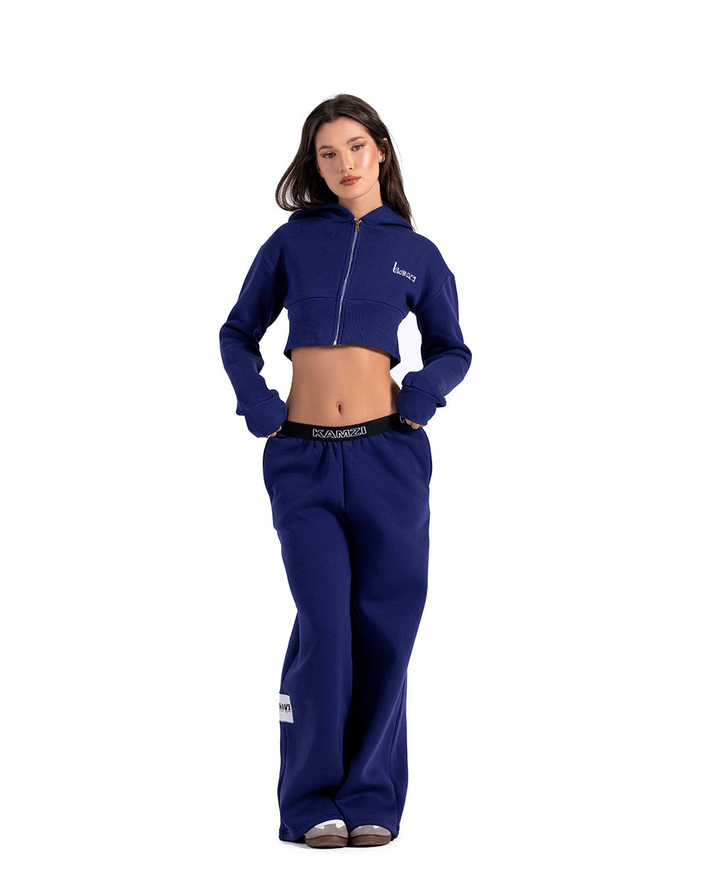 navy cropped jacket