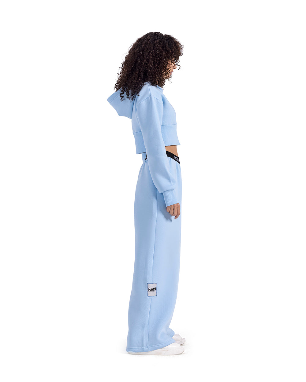 baby blue cropped jacket