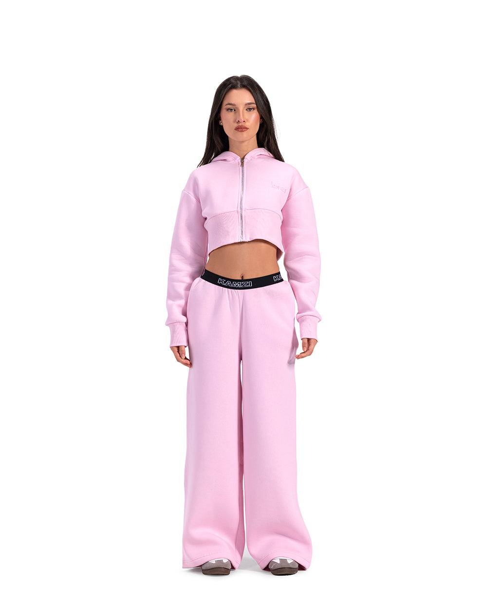 baby pink cropped jacket