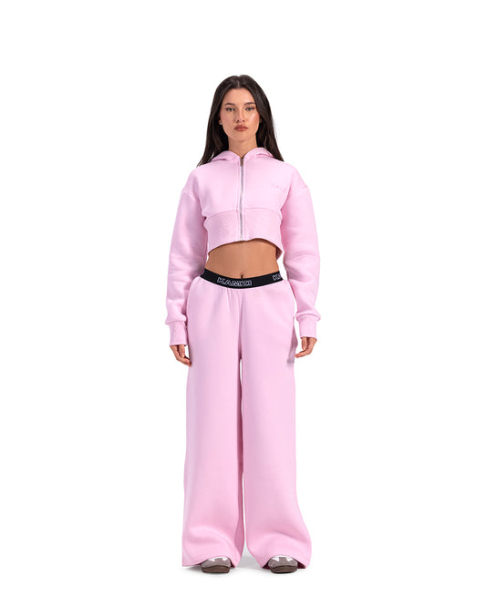 baby pink cropped jacket