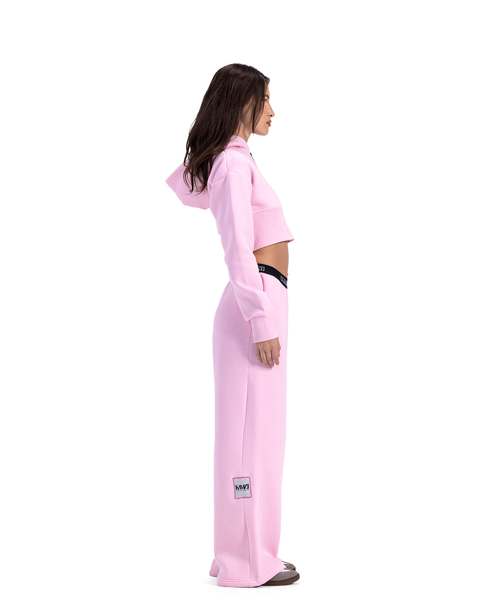 kamzi baby pink wide leg