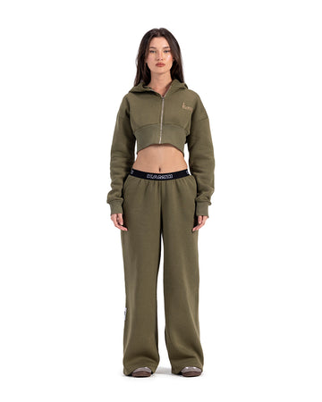kamzi vert olive wide leg