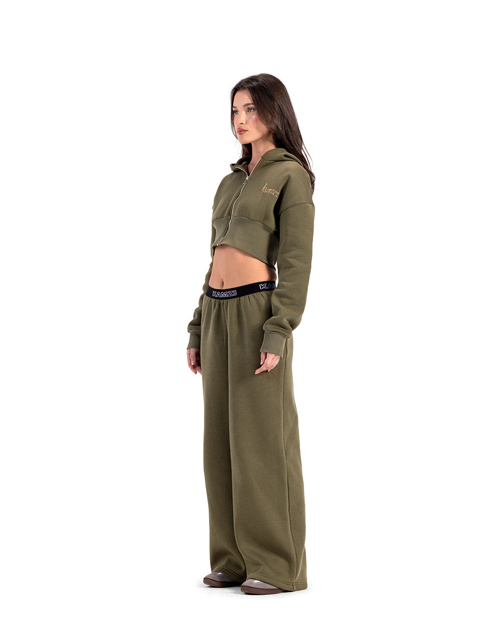 vert olive cropped jacket