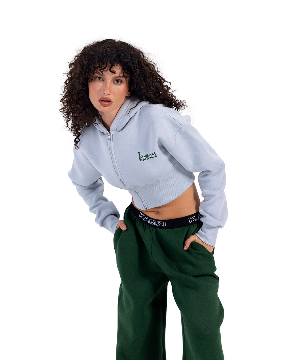 emerald cropped jacket