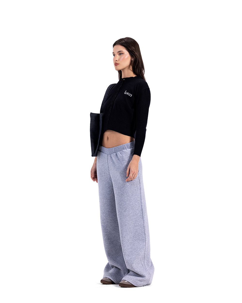 grey wide leg