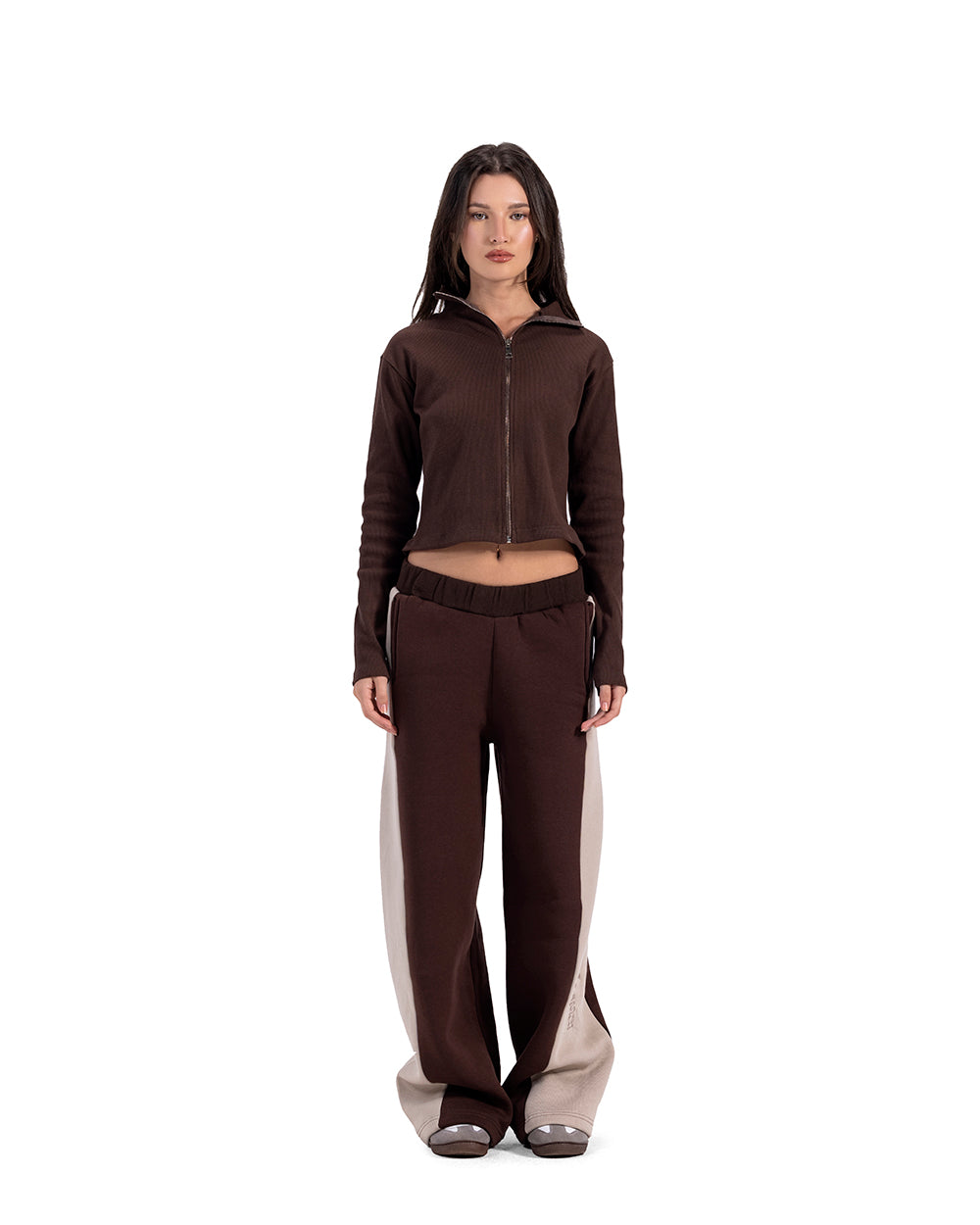 dark brown zipper jacket