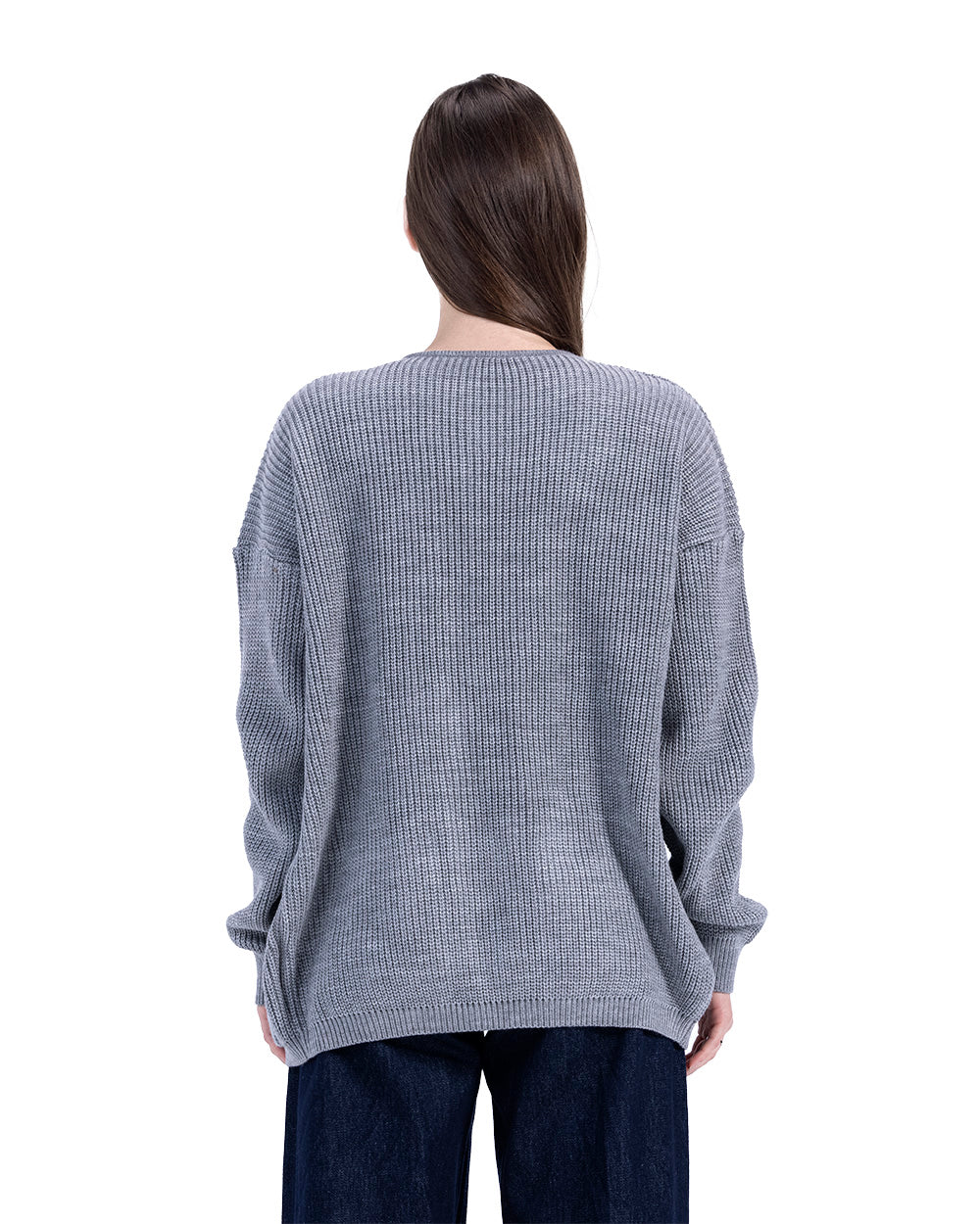 grey soft knitted cardigan