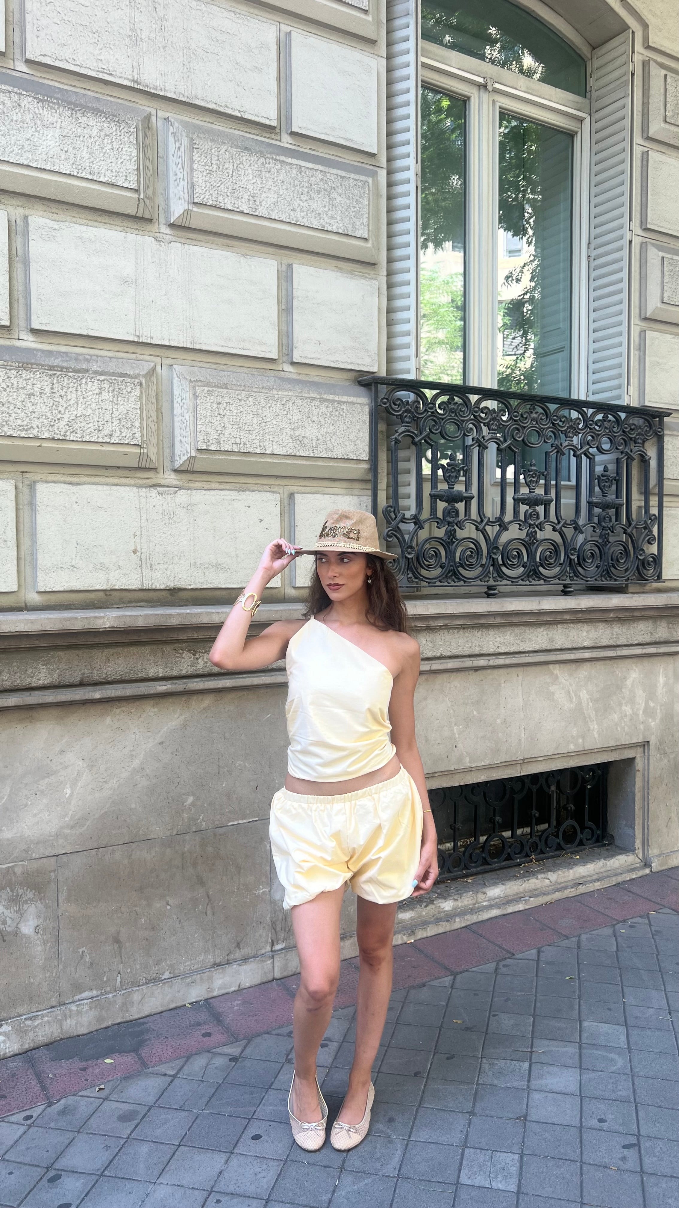 Light Yellow Twist Top