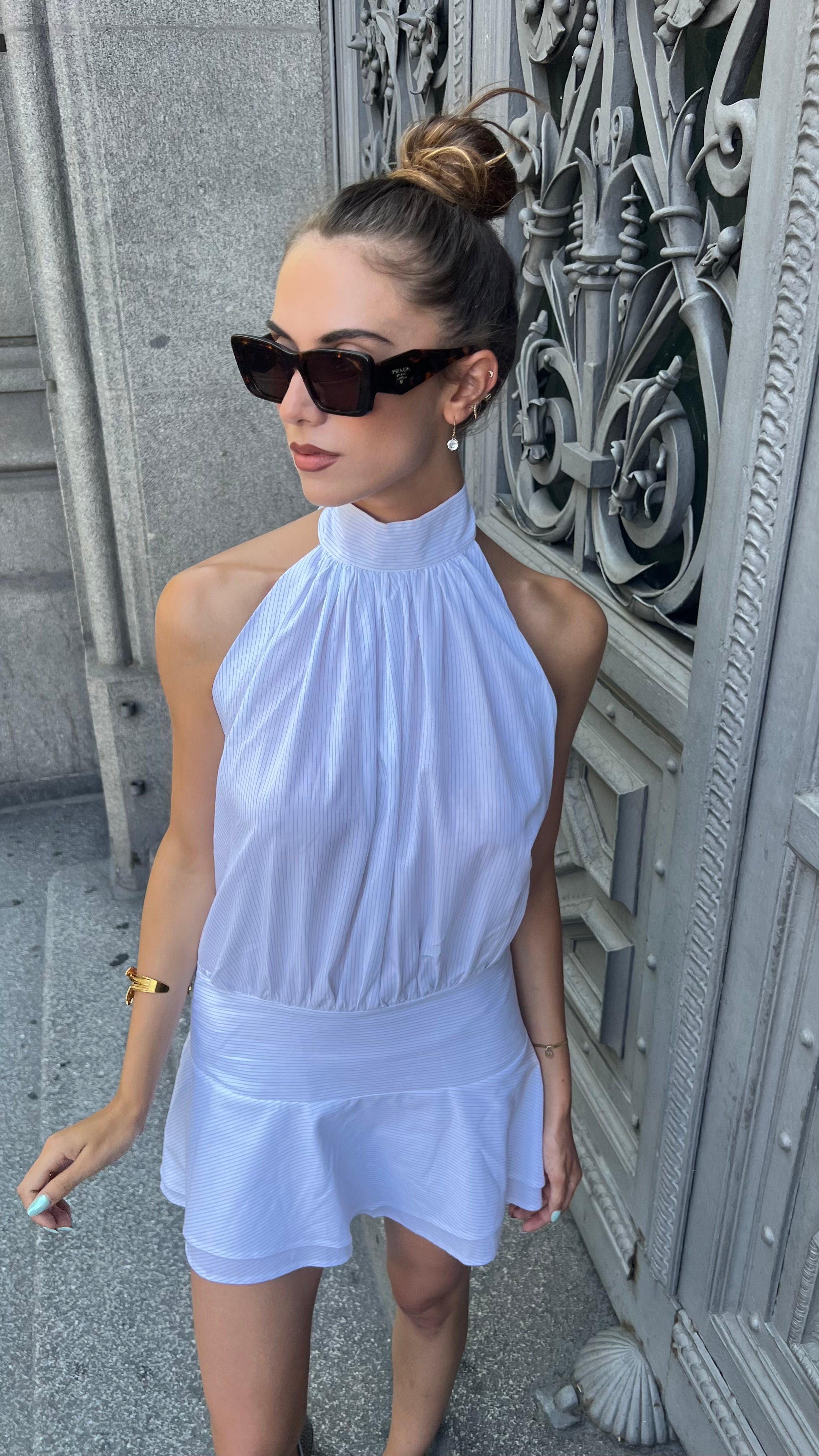 White Ruffle Dress