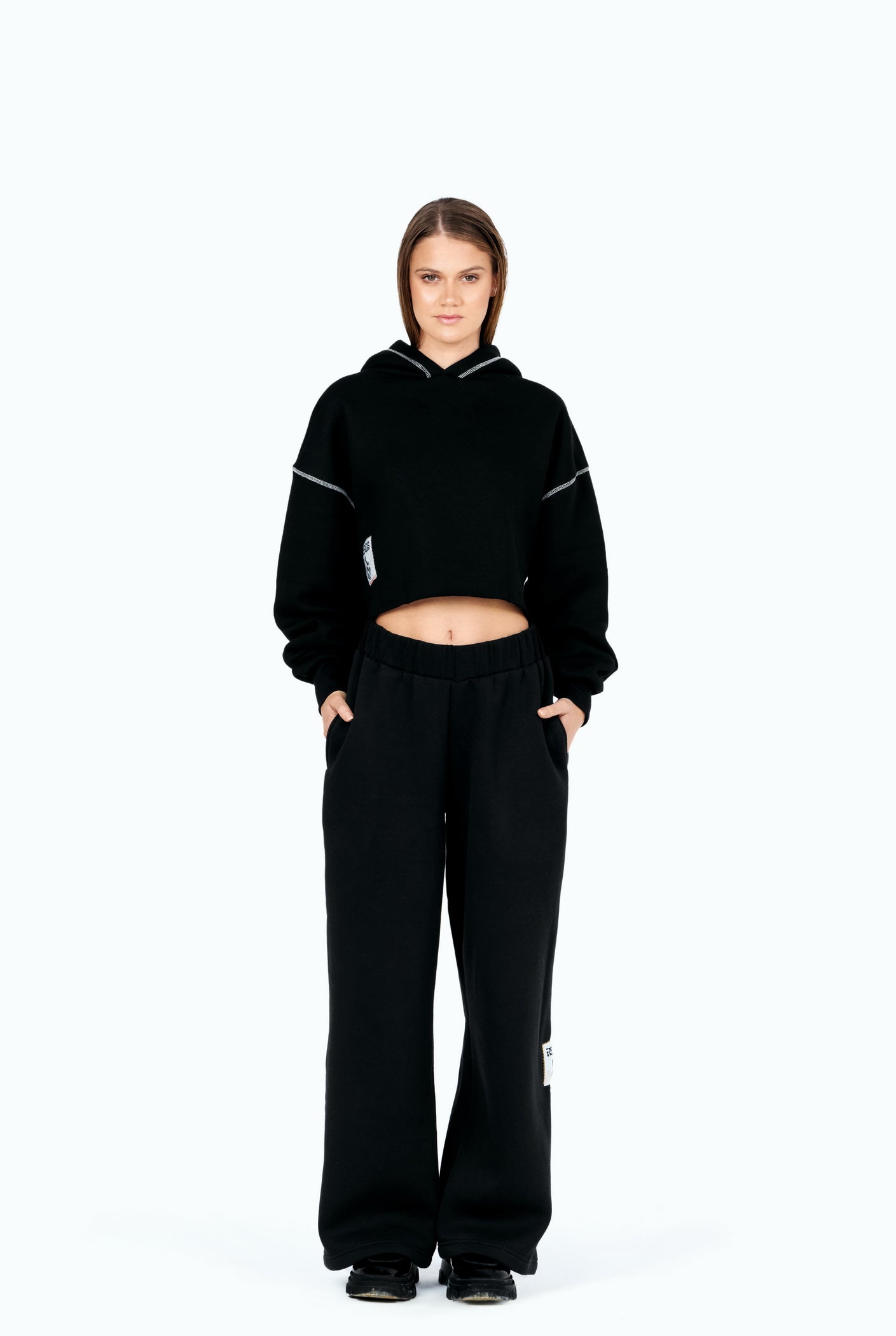 black wide leg