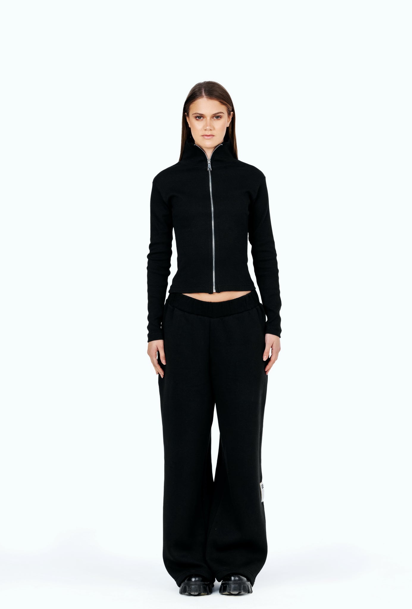black zipper jacket