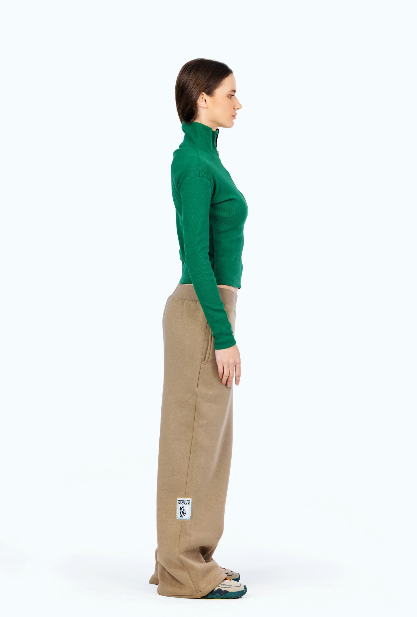green zipper jacket