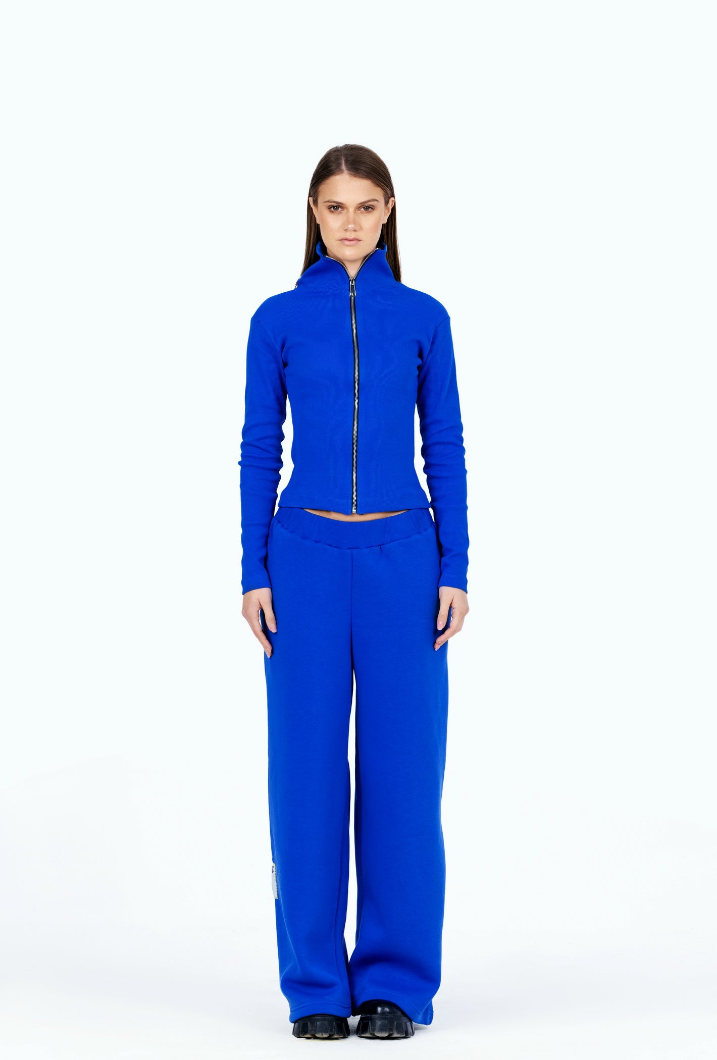 blue zipper jacket