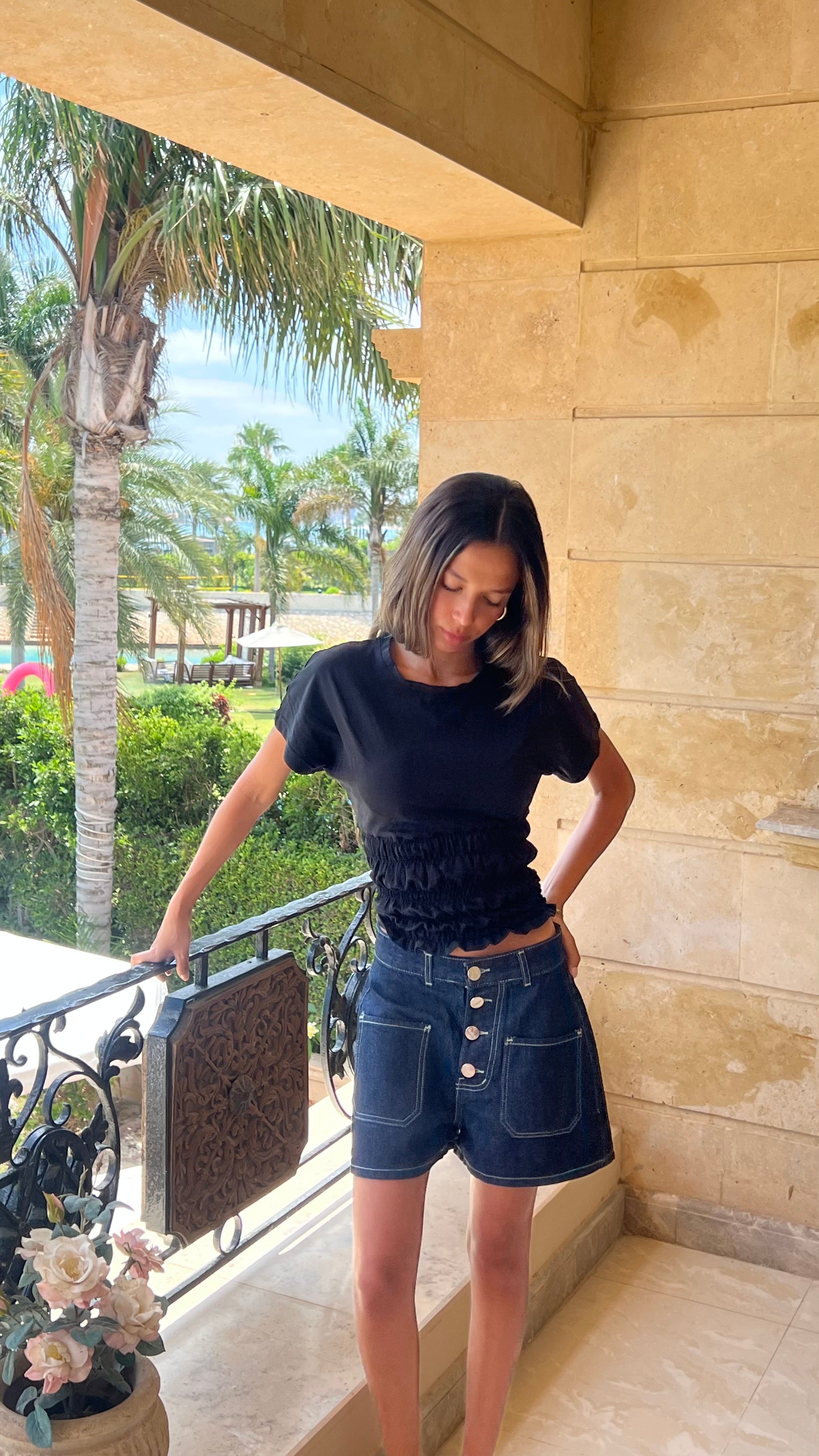 Shirred Waist Top