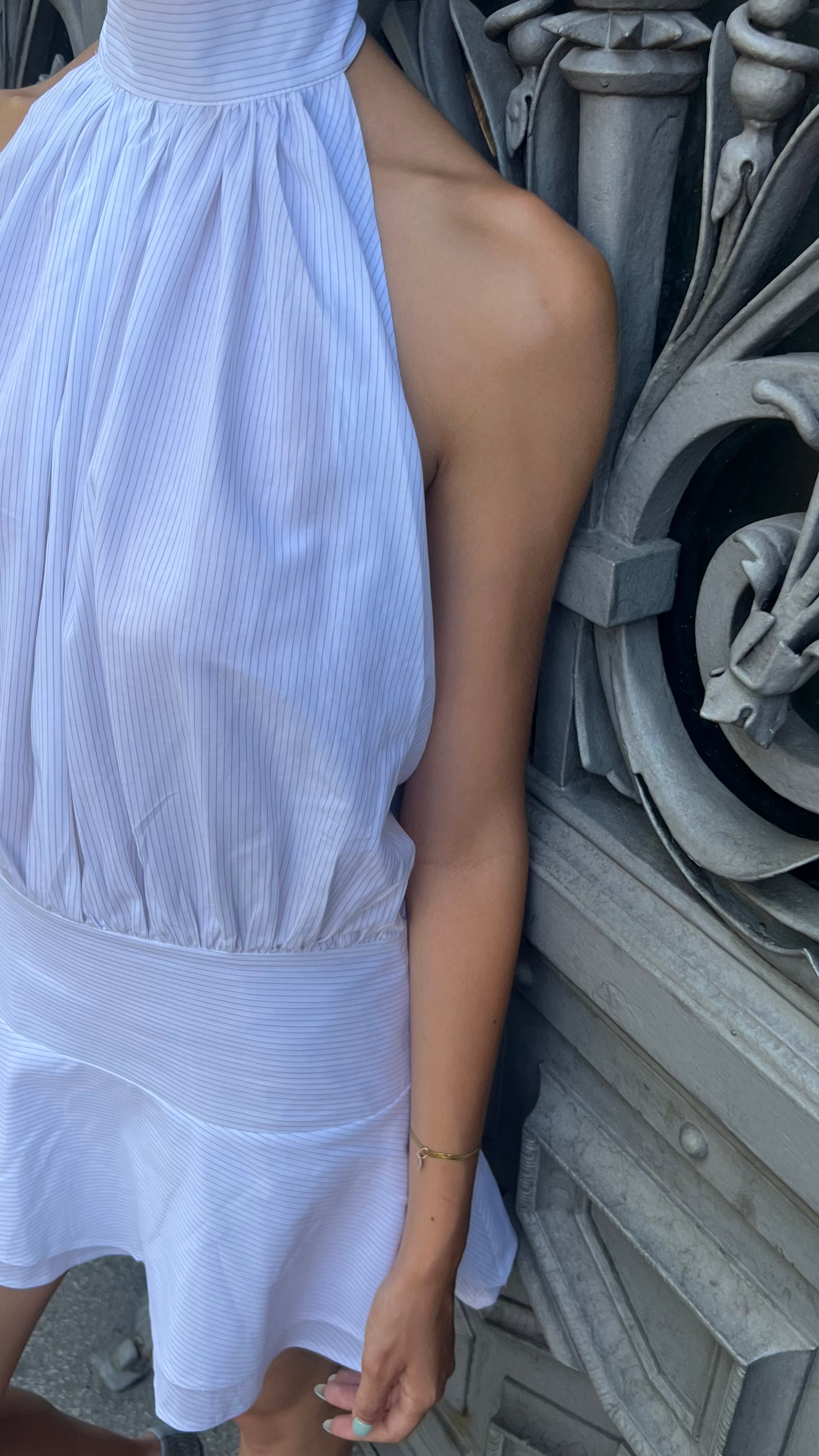 White Ruffle Dress