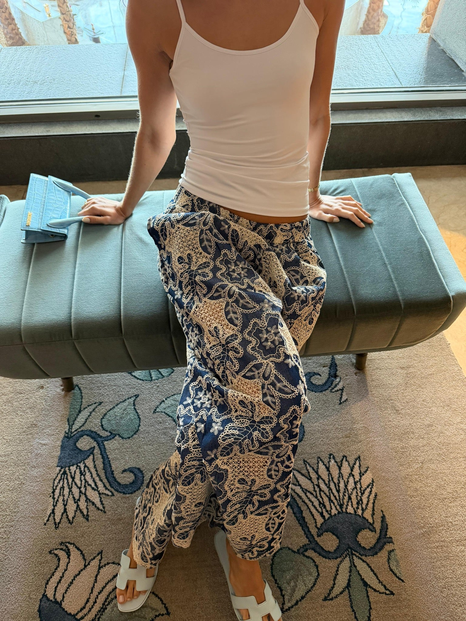 Indigo Blossom Pants