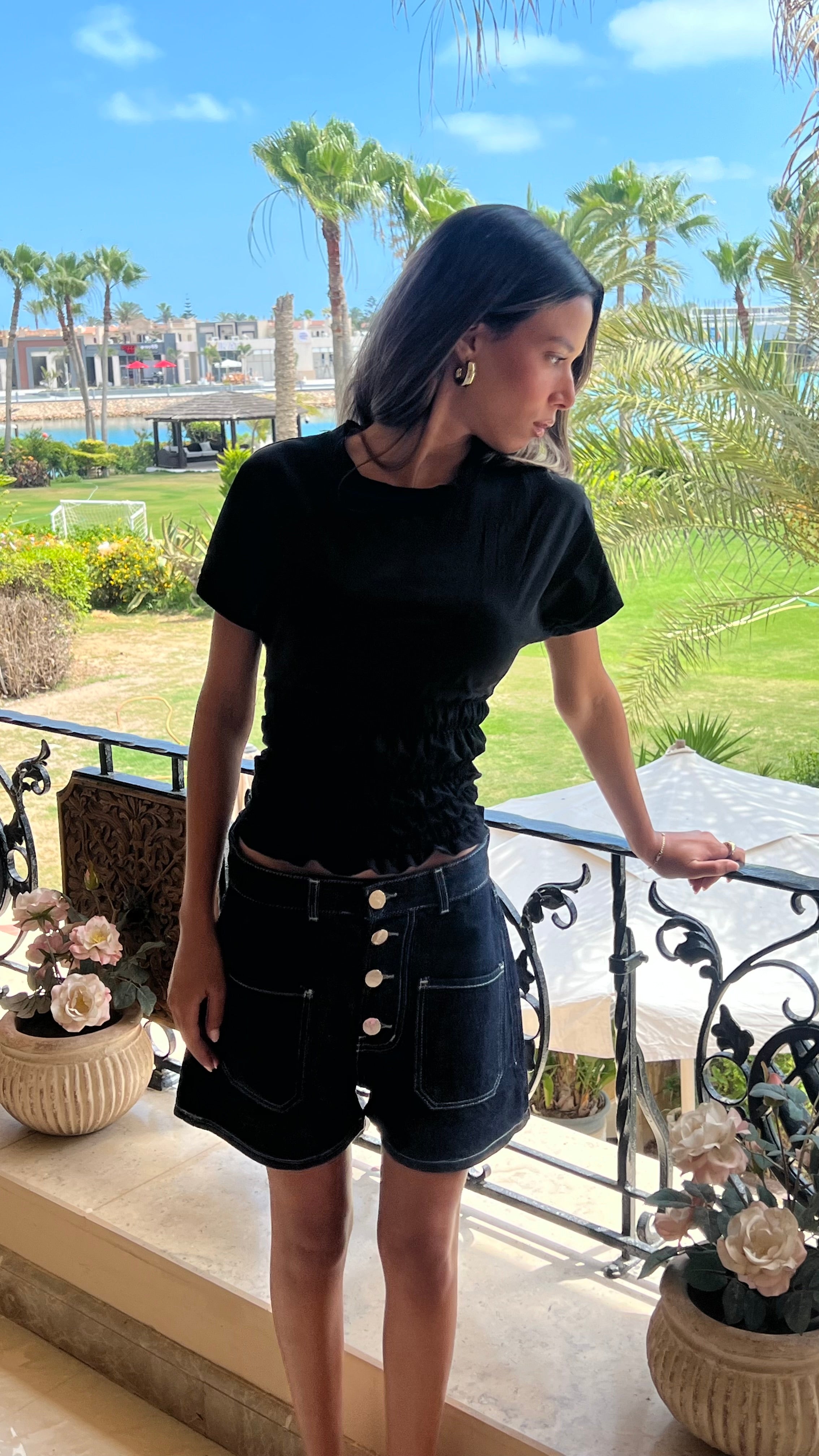 Shirred Waist Top