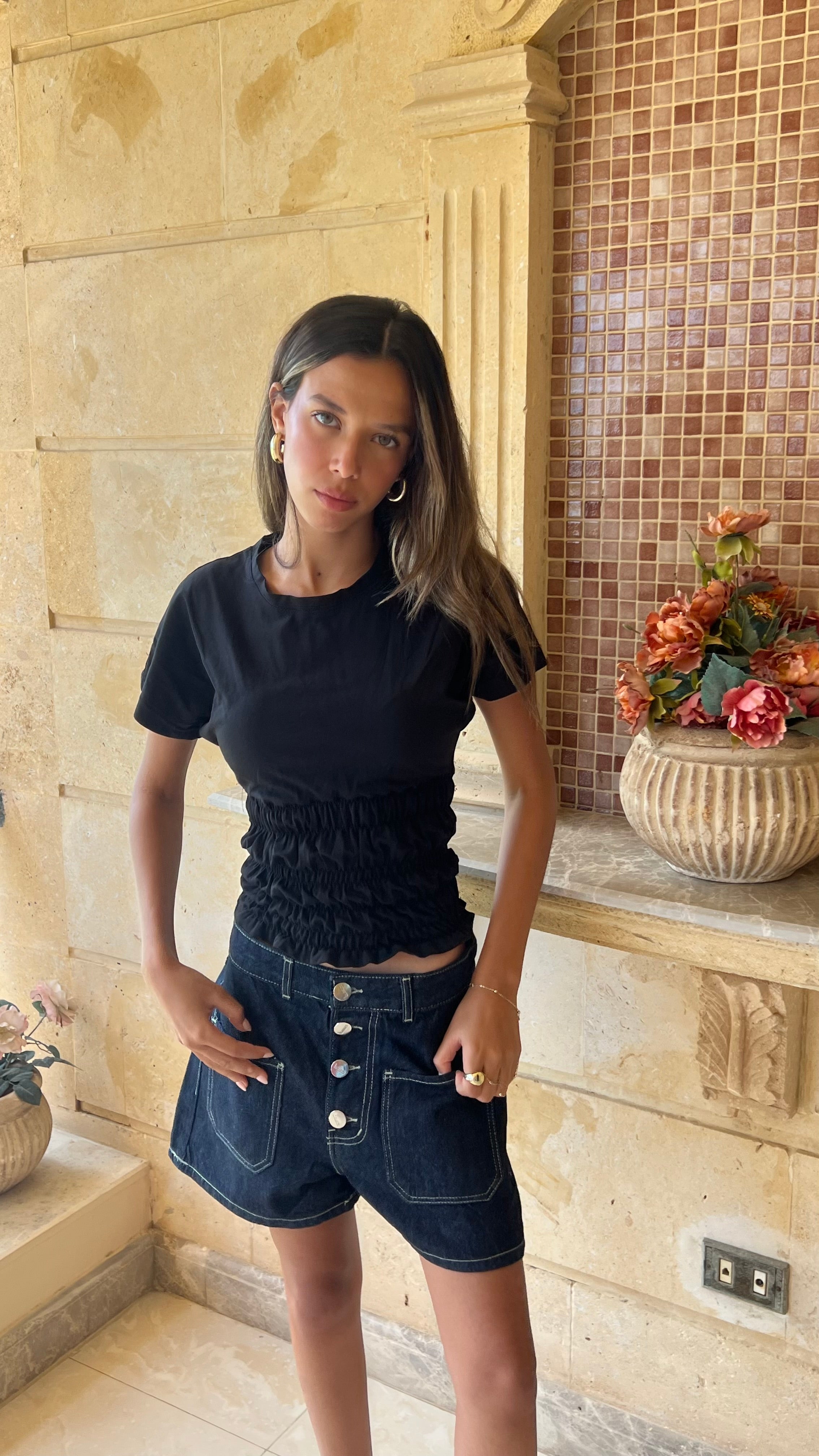 Shirred Waist Top