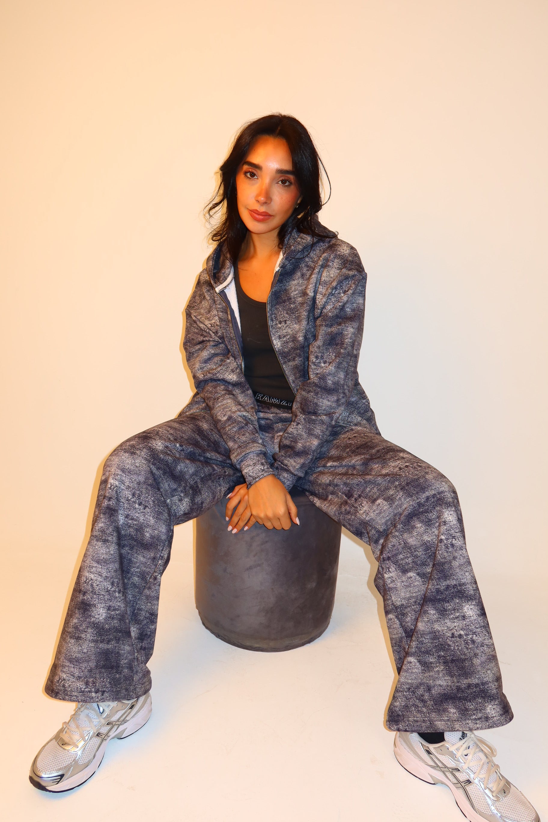 Oversized Zip Up Jacket Ash