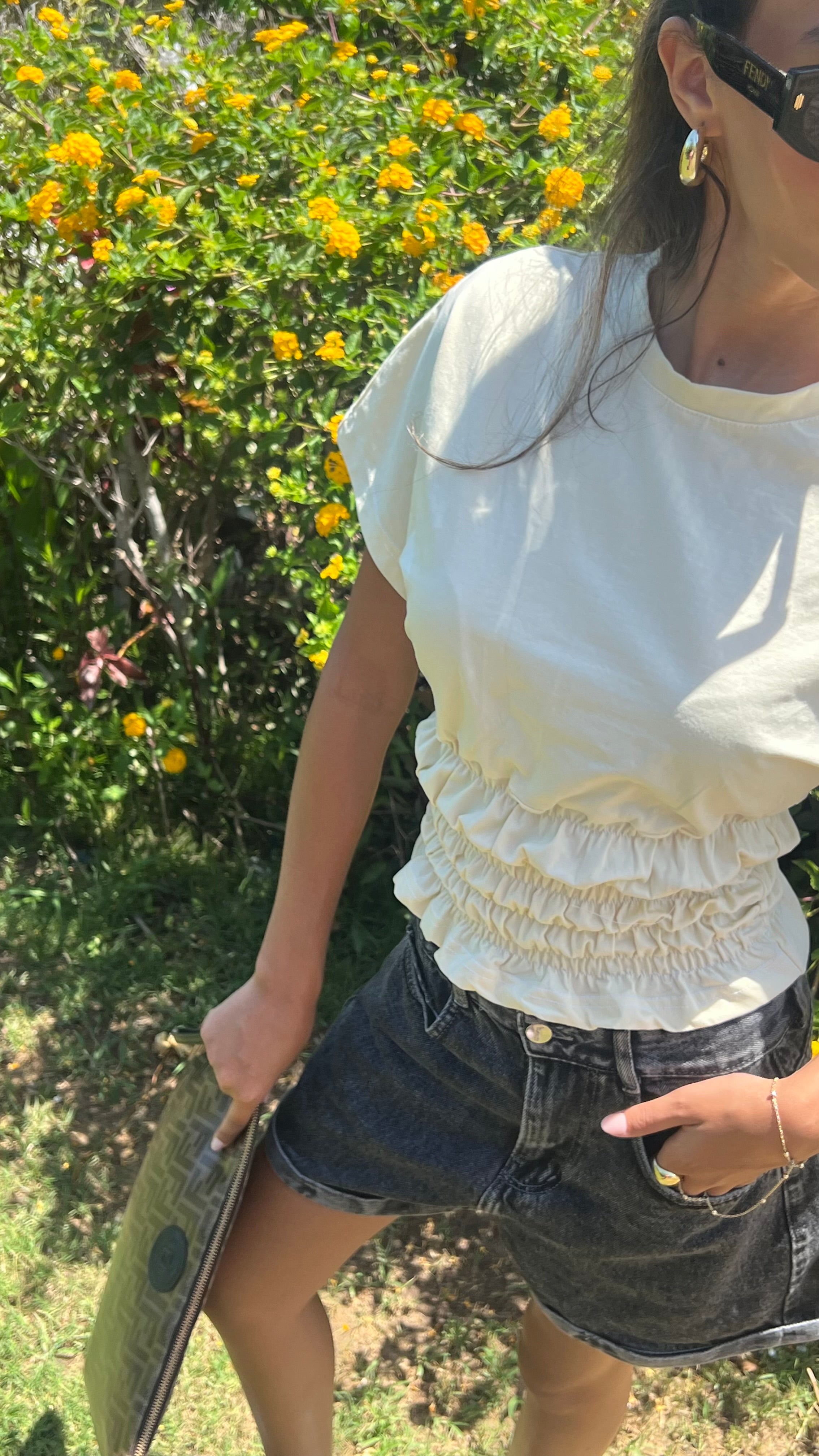 Shirred Waist Top