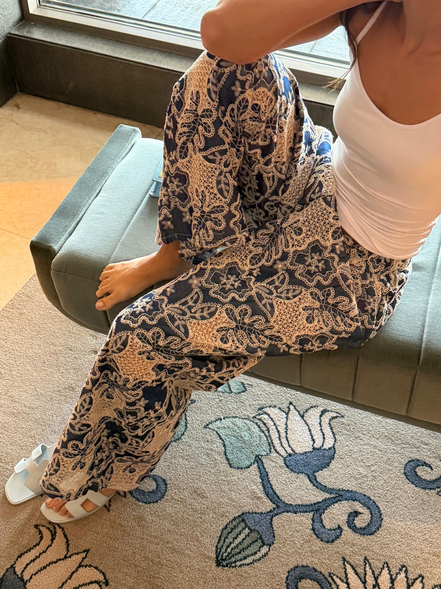 Indigo Blossom Pants