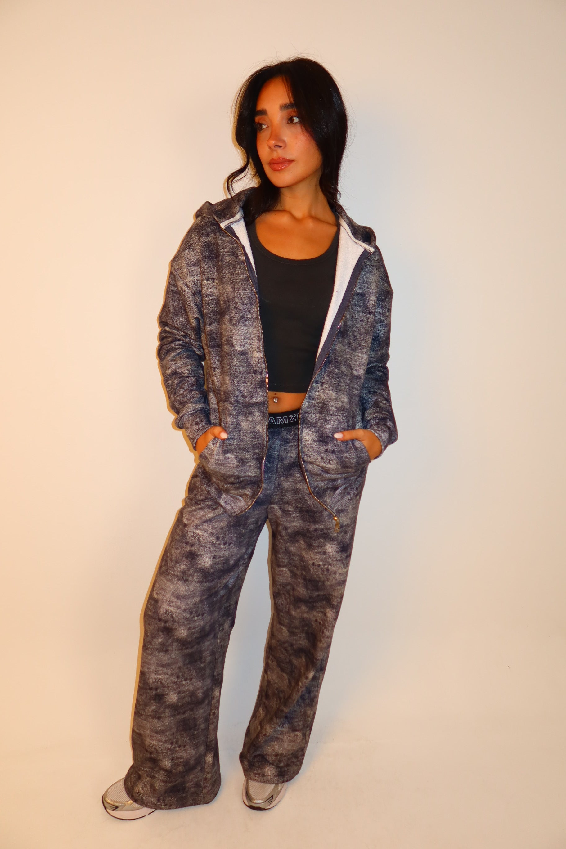 Oversized Zip Up Jacket Ash