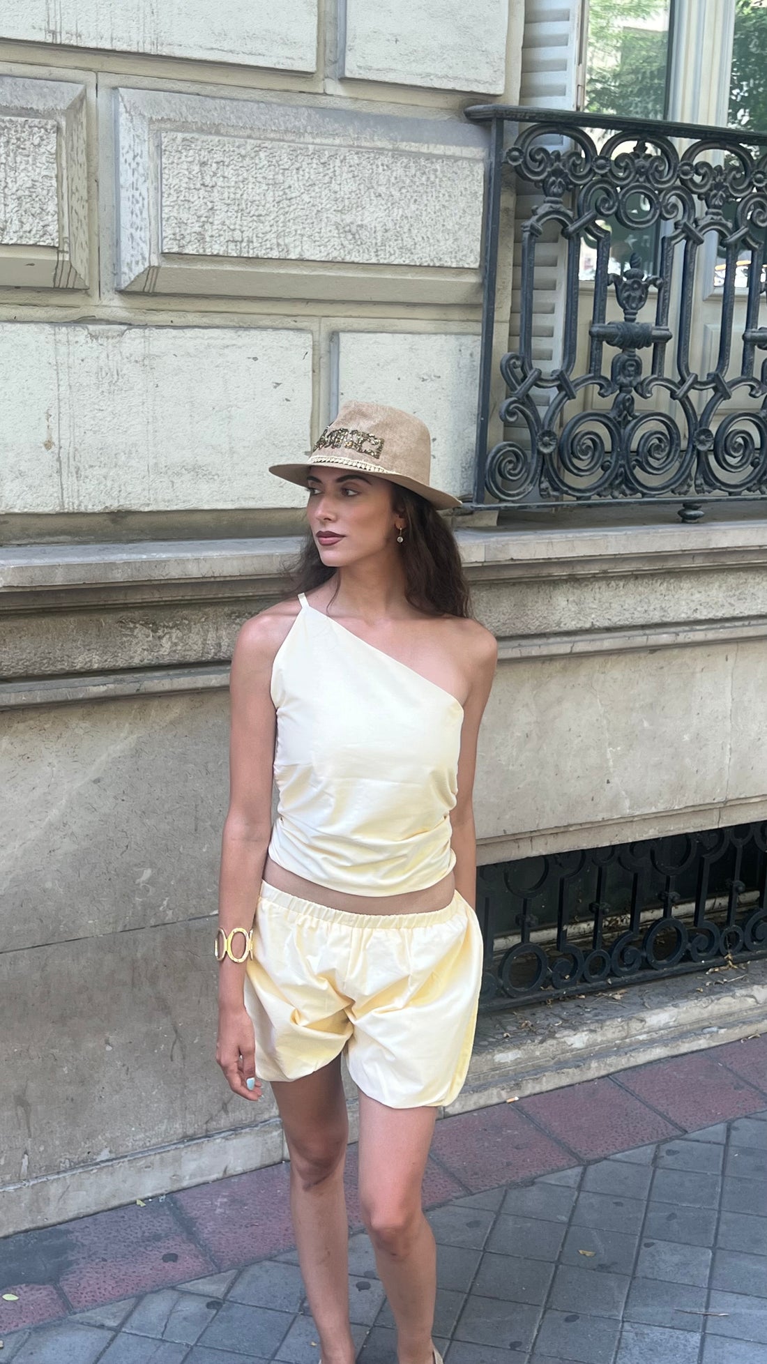Light Yellow Twist Top