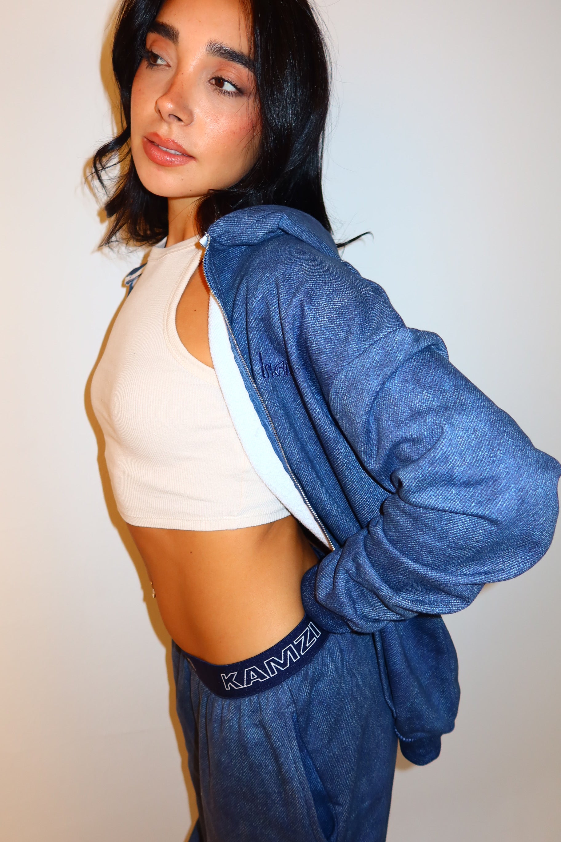 Oversized Zip Up Jacket Ash