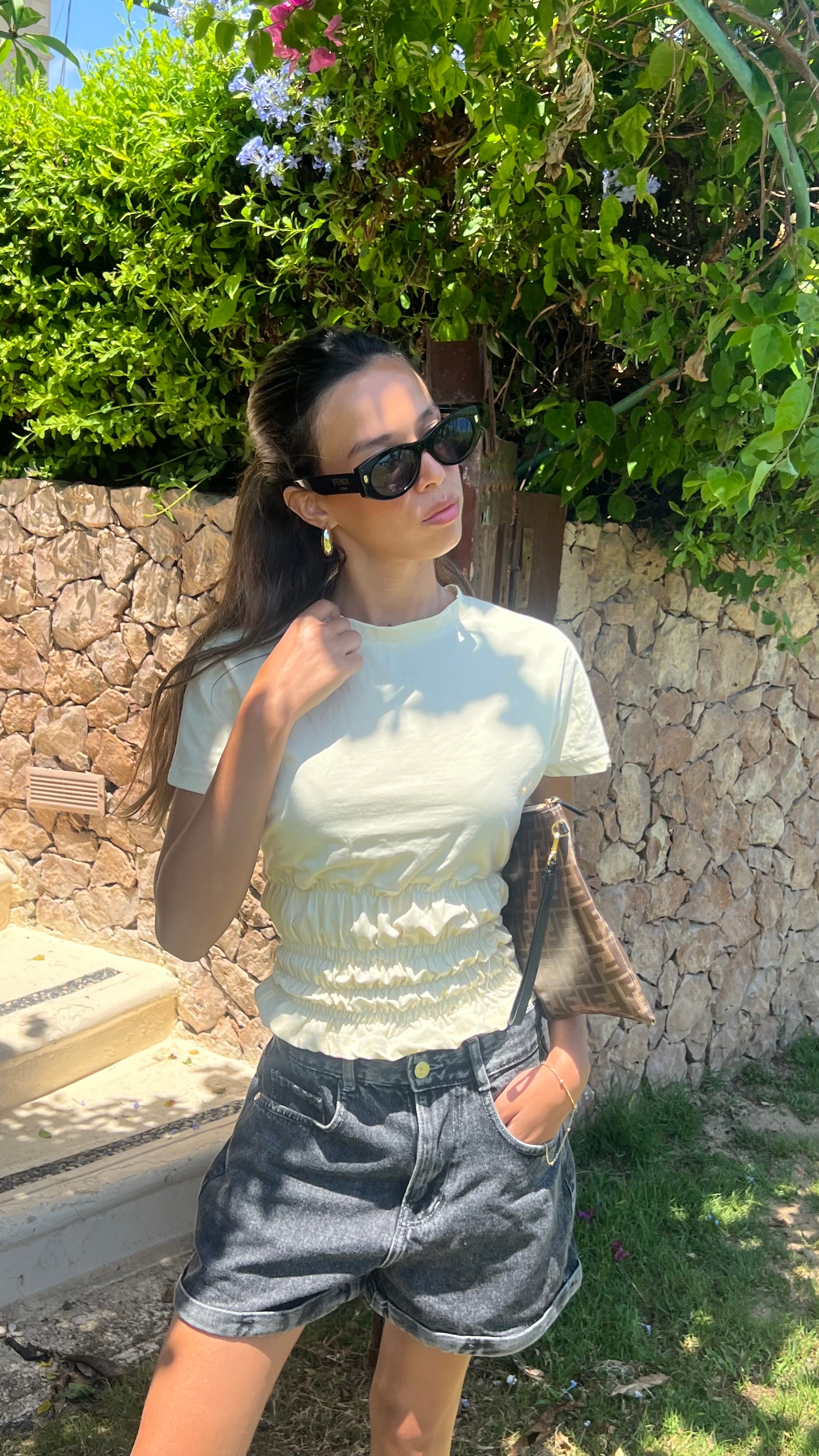 Shirred Waist Top