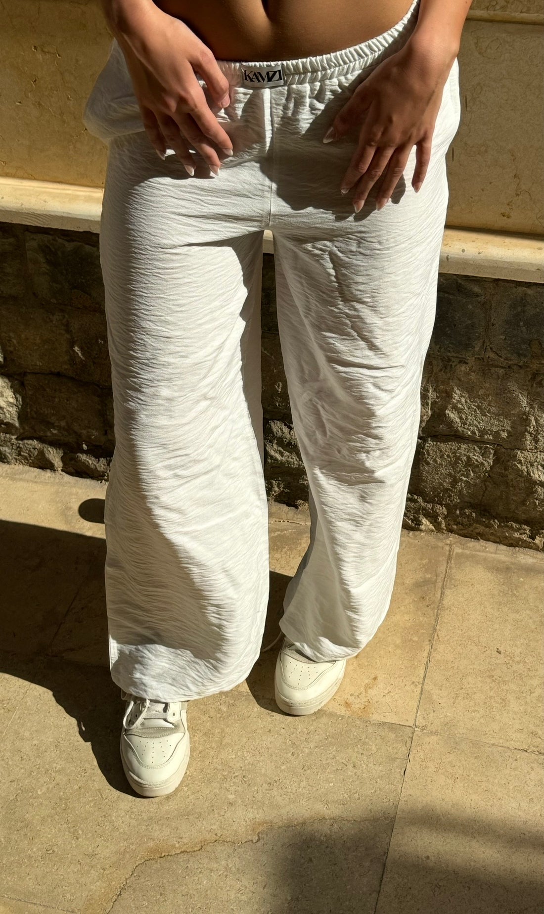 Linen Pants In white ￼