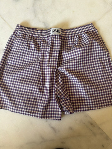 Purple gingham shorts