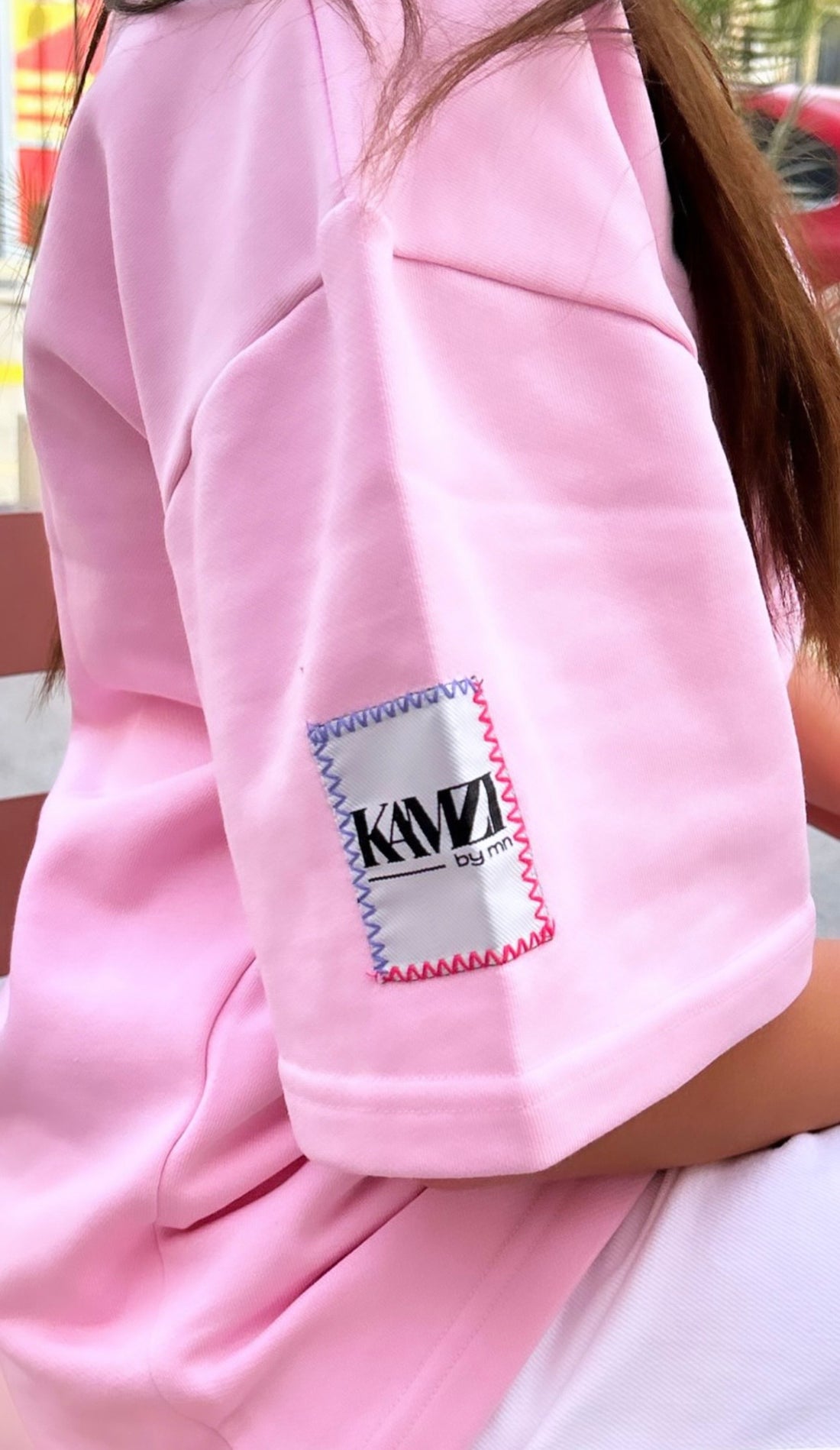 baby pink oversized tshirt