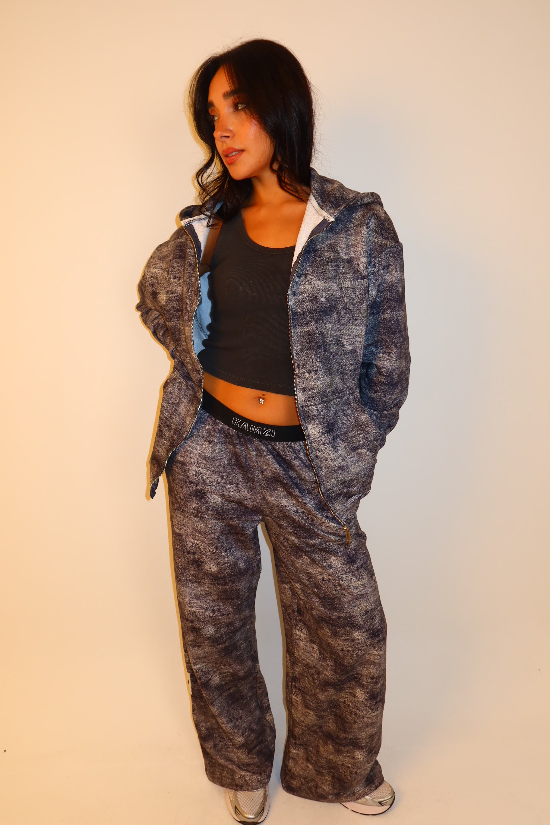 Oversized Zip Up Jacket Ash