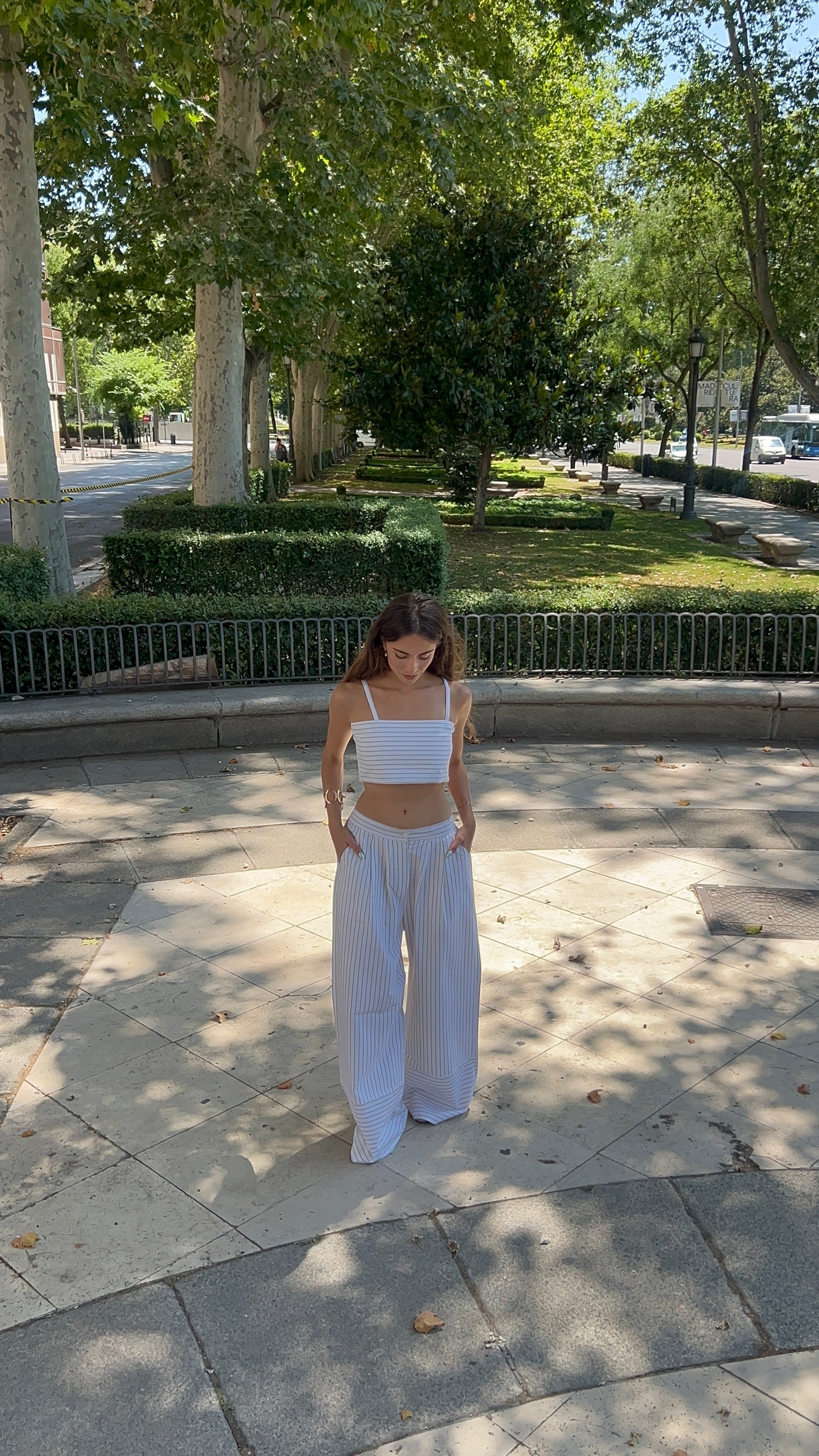 White Striped Set