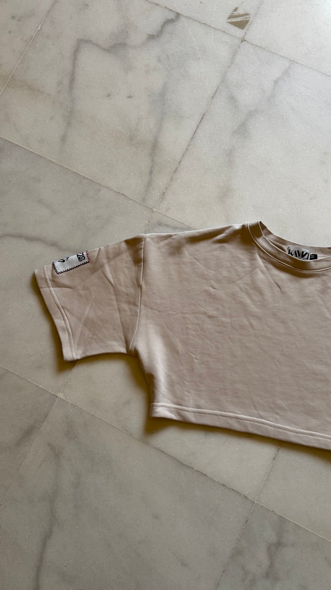 Beige cropped shirt