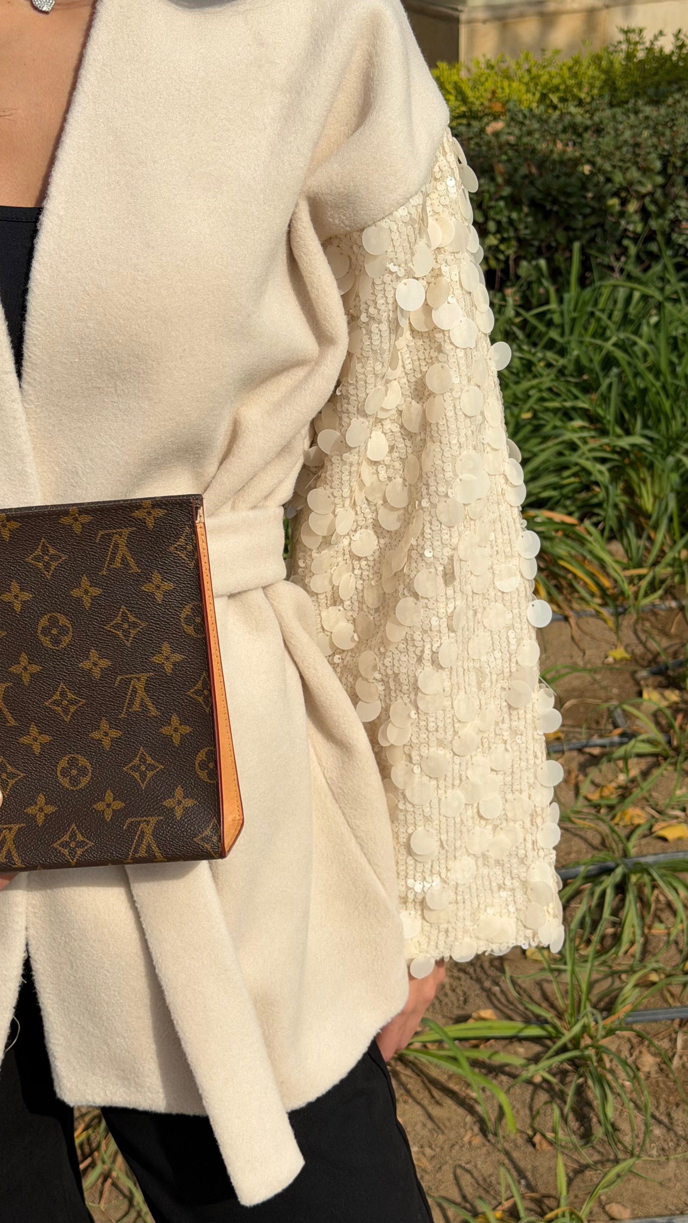 Moonlight Sparkle Cardigan In Beige