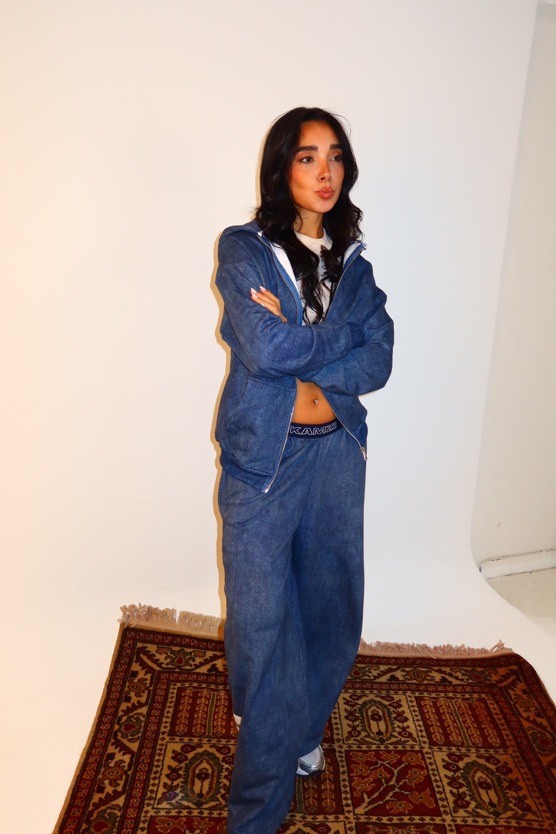 Oversized Zip Up Jacket Ash