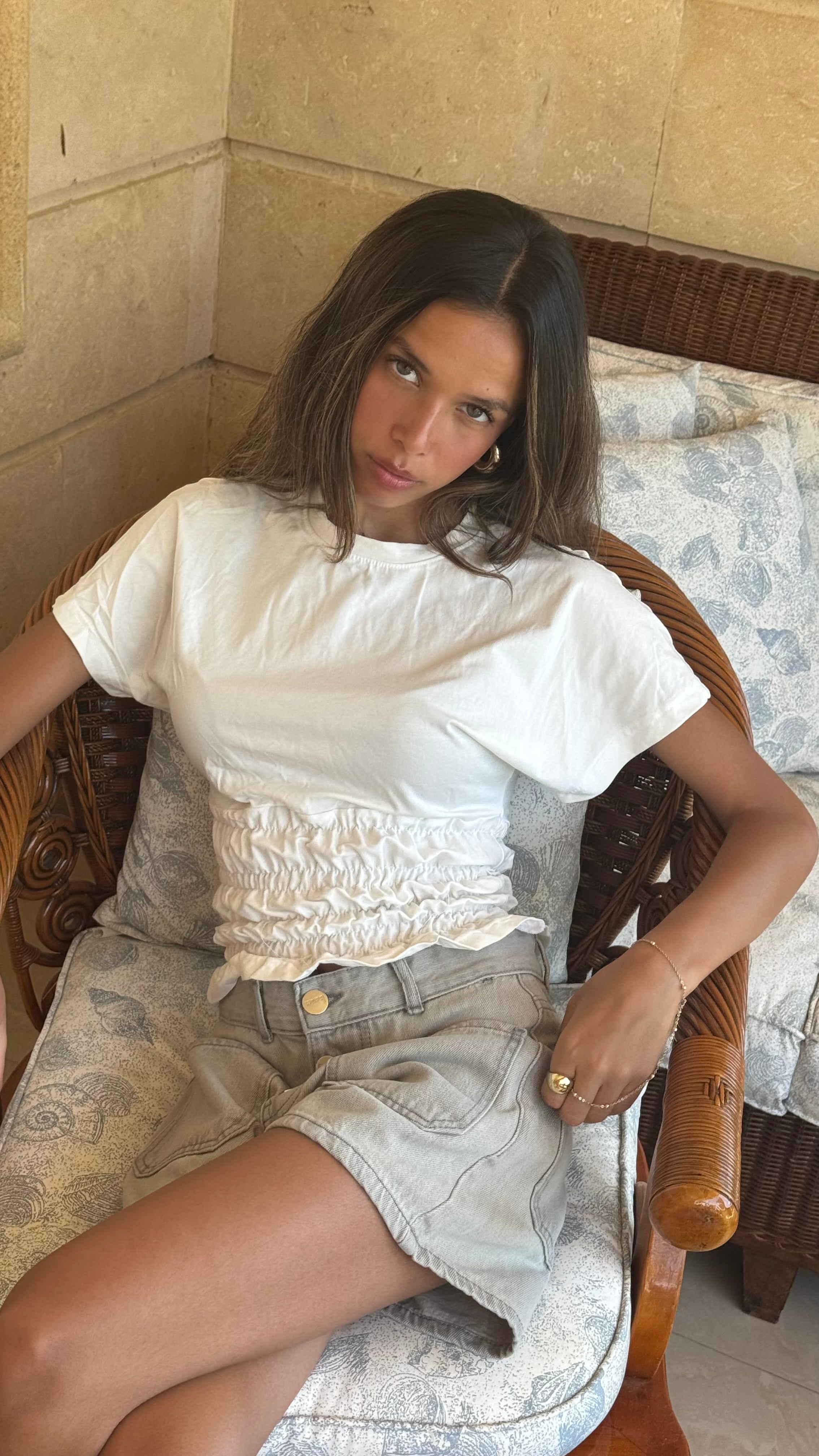 Shirred Waist Top