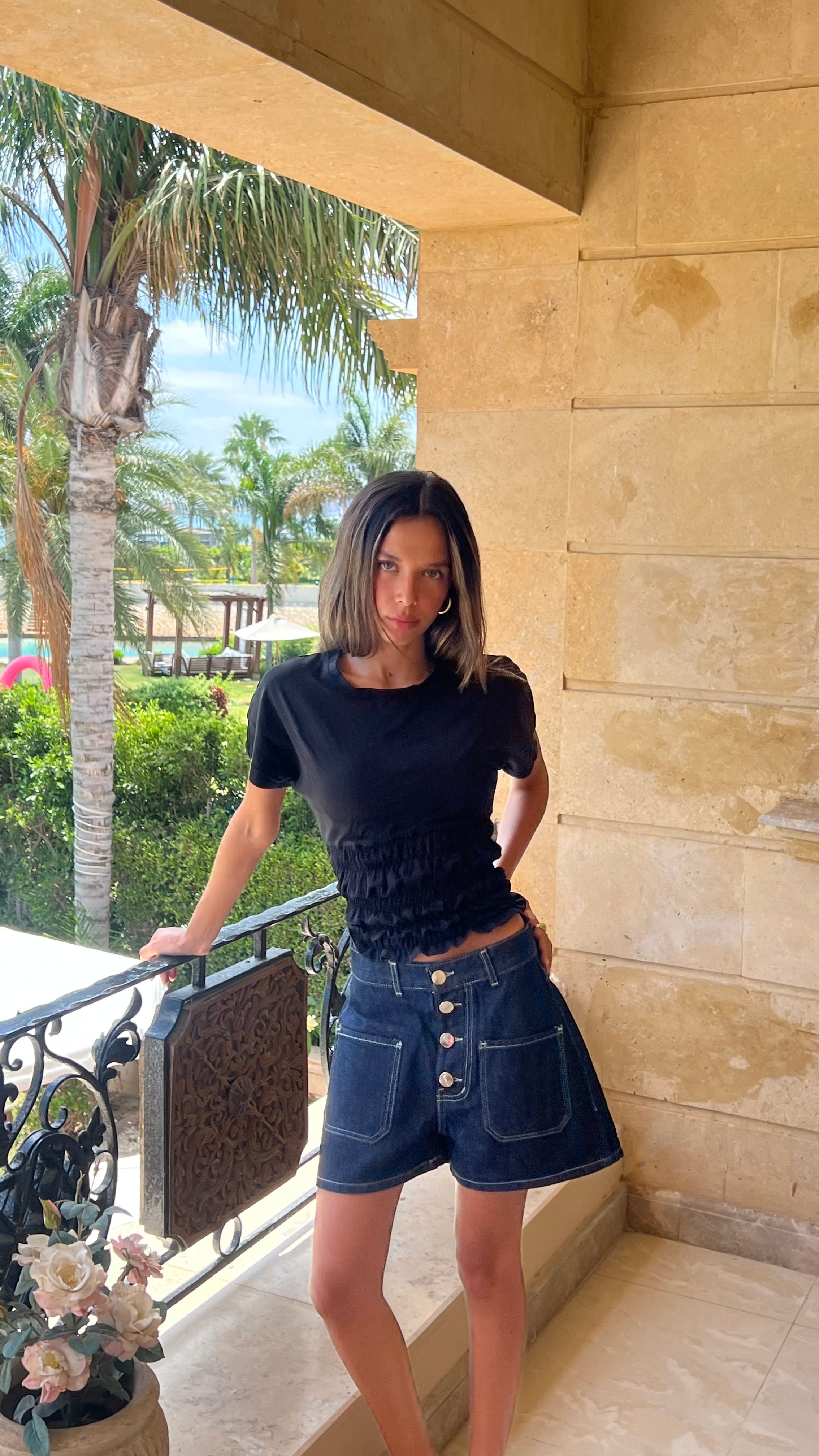 Shirred Waist Top