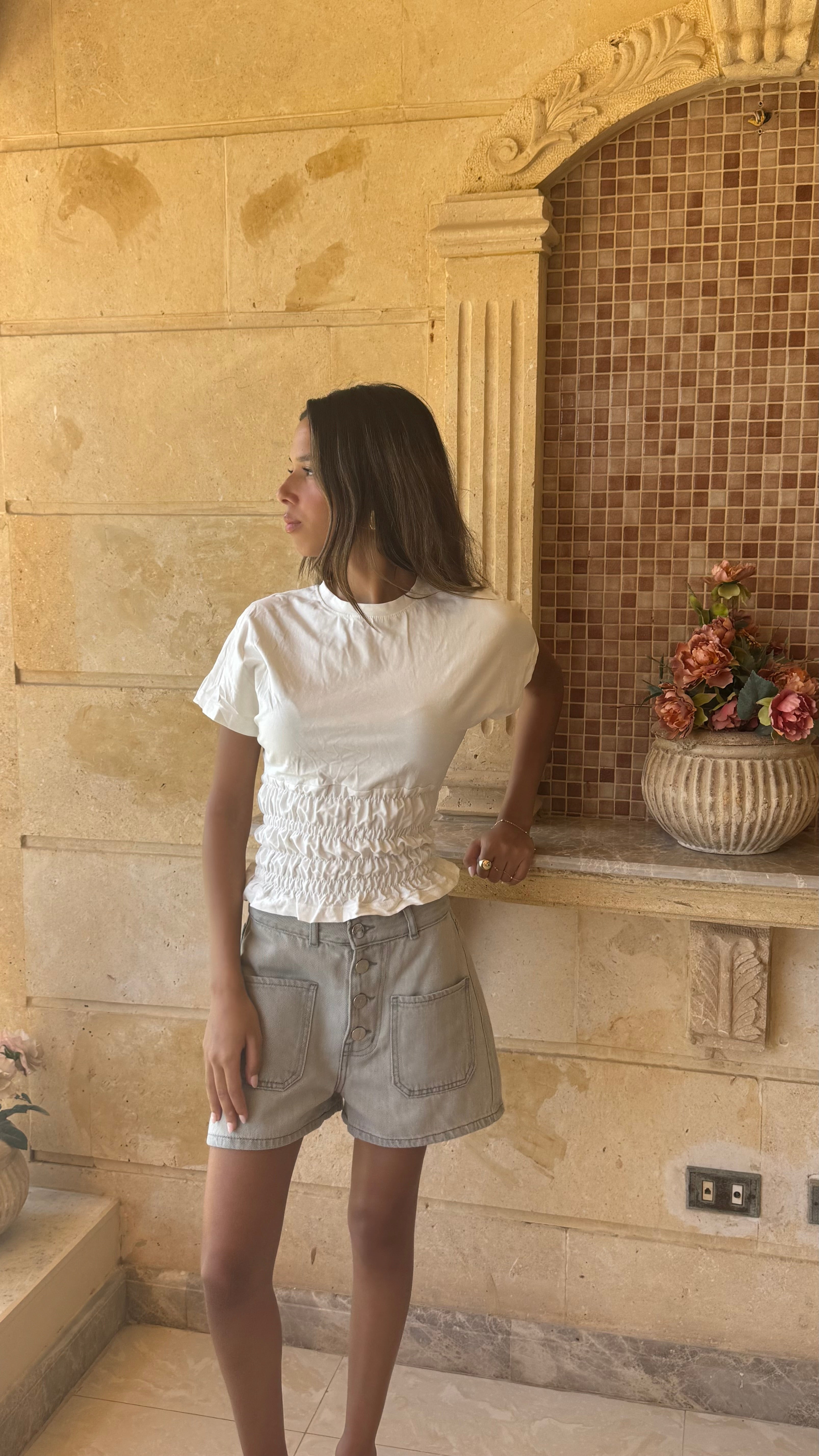 Shirred Waist Top