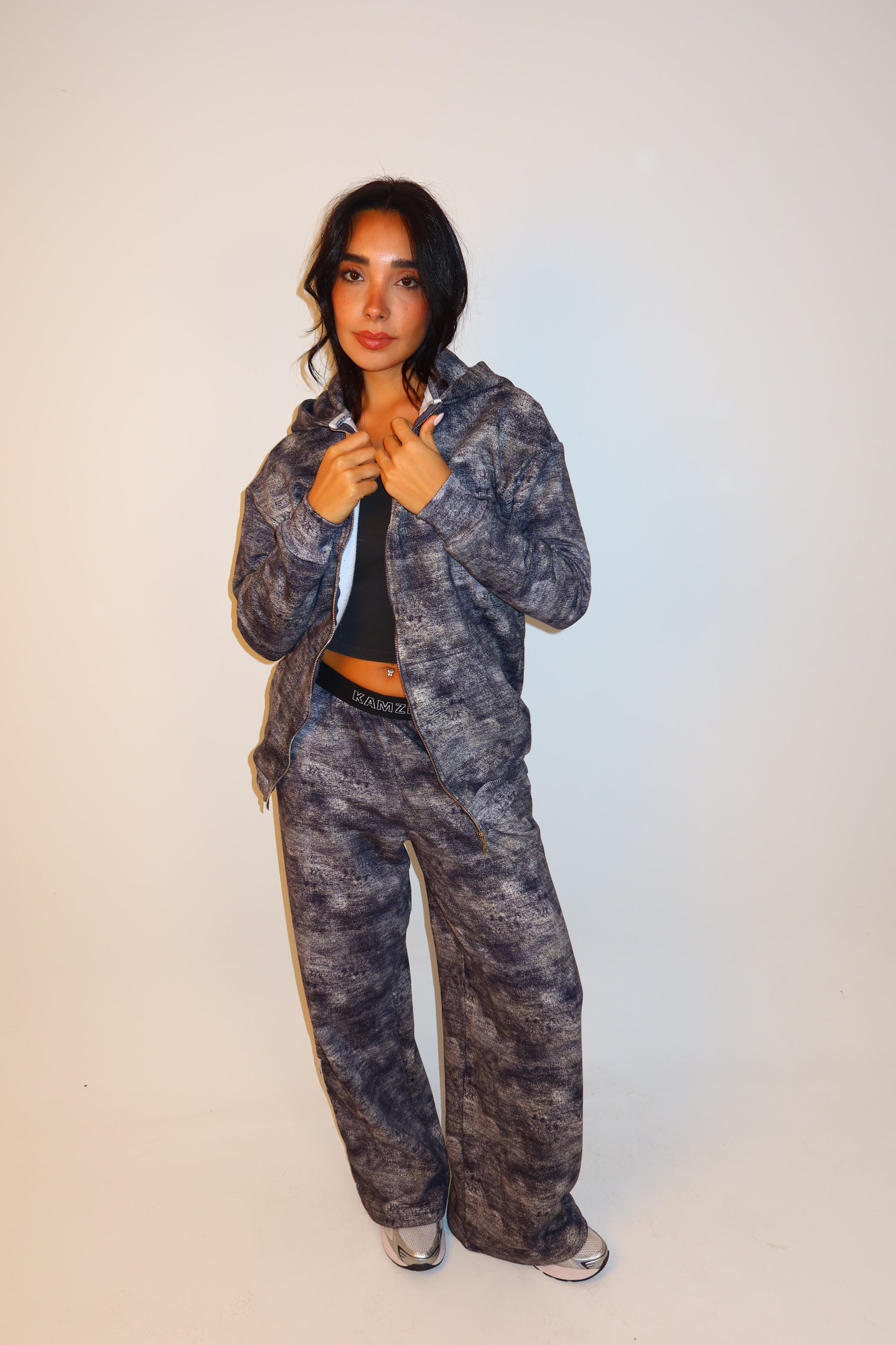 Oversized Zip Up Jacket Ash